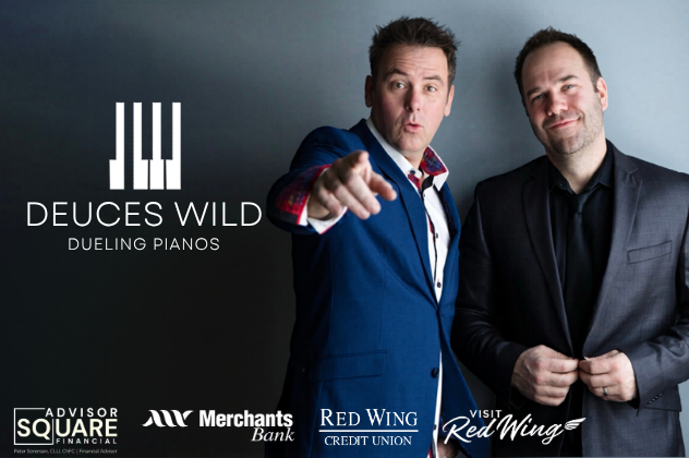 deuces wild dueling pianos two men standing