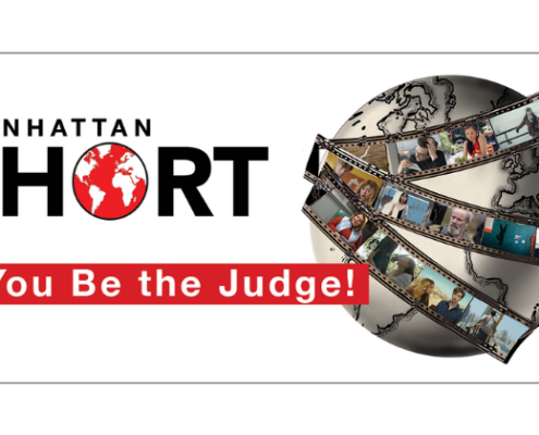 Manhattan Short Film Fest - Sept 29 manhattan short you be the judge with globe and film strips on the globe