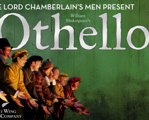 Othello - Oct 9 men dressed in elizabethan costume - the lord chamberlain's men present william shakespeare's othello