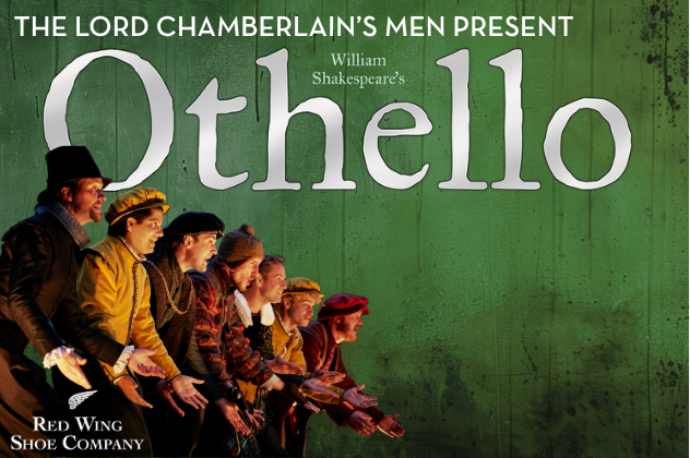 Othello - Oct 9 men dressed in elizabethan costume - the lord chamberlain's men present william shakespeare's othello