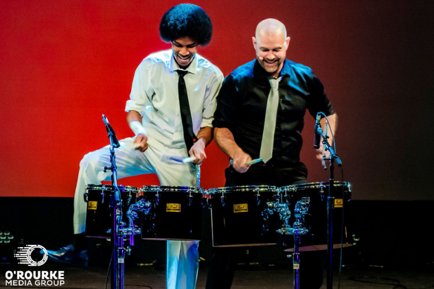 Collision of Rhythm - Apr 2 two men playing drums and dancing
