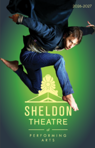cover 2026-7 2026-2027 Sheldon Theatre of performing arts male dancer jumping