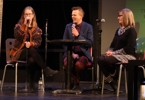 Let’s Talk (and Laugh) About End-of-Life Planning: A Unique Community Event - June 9 3 people on stage